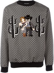 Western Family appliqué sweatshirt  Dolce &amp; Gabbana