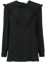блузка с отделкой оборками Fendi