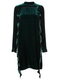 ruffle velvet dress Rochas