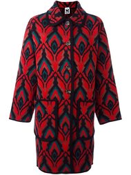 abstract pattern loose-fit coat M Missoni