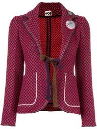 checked fitted jacket Hache