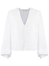 v-neck striped blouse Giuliana Romanno