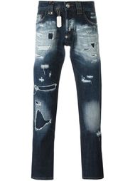 джинсы с потертой отделкой  Philipp Plein