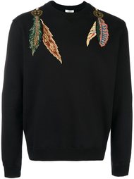 feather embroidered sweatshirt Valentino