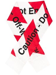 шарф с принтом 'Caution' Off-White