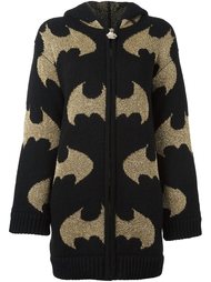 bat print knitted hoodie Philipp Plein