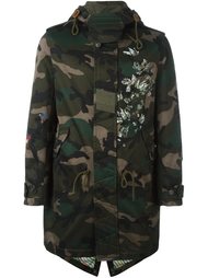 парка с камуфляжным принтом  Valentino