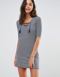 Облегающее платье со шнуровкой Hollister - Мульти
