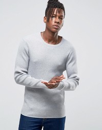 Selected Homme Ribbed Jumper - Серый