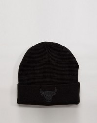 Шапка-бини с вафельной фактурой Mitchell &amp; Ness Chicago Bulls - Черный