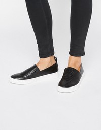 London Rebel Slip on Trainers - Черный