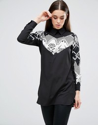 Рубашка с монохромным принтом AX Paris - Черный