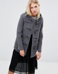 Gloverall Mid Slim Duffle Coat in Grey - Серый