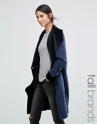 Пальто из искусственной овечьей шерсти Vero Moda Tall - Темно-синий