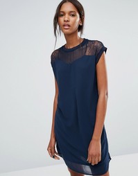 Платье-туника с кружевной кокеткой Vero Moda Tall - Черный