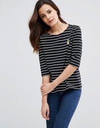 Топ в полоску с принтом ананаса Sugarhill Boutique Kat - Черный