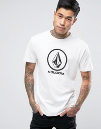 Белая футболка с логотипом Volcom - Белый
