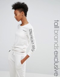 Трикотажный oversize‑топ Noisy May Tall Kicks Back - Белый