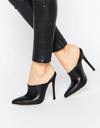 Сабо на каблуке с острым носком Truffle Collection Skye - Черный