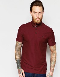 Фактурная футболка-поло Ted Baker - Красный