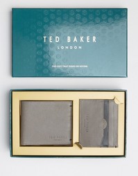 Подарочный набор из кожаных бумажника и кошелька для карт Ted Baker - Коричневый