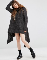 Платье-джемпер с высоким воротом QED London - Черный