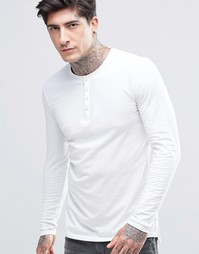 Топ хенли с длинными рукавами Minimum - Белый