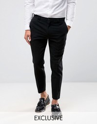 Суженные книзу фланелевые брюки Noak - Черный