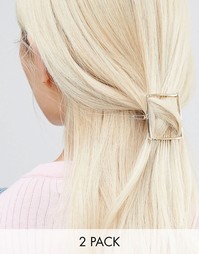 Набор из 2 заколок для волос Nylon - Серебряный