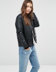 Дутая куртка-пилот Boohoo - Черный