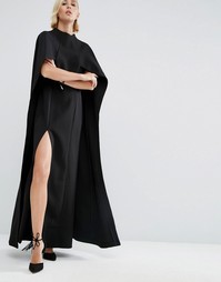 Платье макси с накидкой ASOS WHITE - Черный