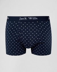 Темно-синие боксеры-брифы в горошек Jack Wills - Темно-синий