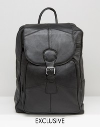 Черный кожаный рюкзак Reclaimed Vintage - Черный