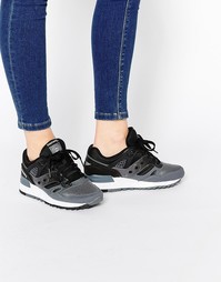 Серо-черные кроссовки Saucony Grid SD - Черный