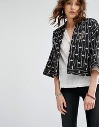 Стеганый хлопковый пиджак Maison Scotch - Черный