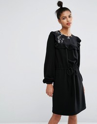 Платье из крепа Sonia By Sonia Rykiel See Through Heart - Черный