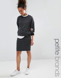 Трикотажная мини-юбка Vero Moda Petite - Серый