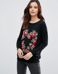 Джемпер с цветочным рисунком Sugarhill Boutique Lena - Черный