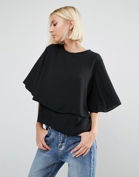 Топ с расклешенными рукавами Daisy Street - Черный