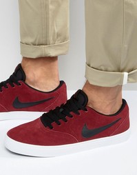 Красные кроссовки Nike SB Check Solar 843895-600 - Красный