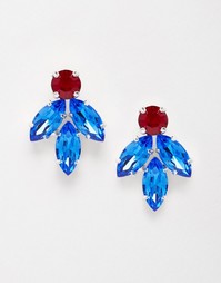 Серьги с кристаллами Swarovski Krystal - Синий