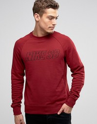 Красный свитшот с круглым вырезом Nike SB Everett 800139-677 - Красный