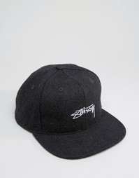 Бейсболка из полушерстяного сукна Stussy - Черный