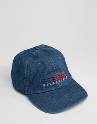 Джинсовая бейсболка Stussy - Темно-синий