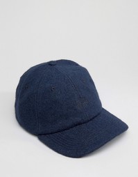 Полушерстяная бейсболка Stussy - Темно-синий