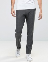 Строгие трикотажные брюки стретч Selected Homme - Серый