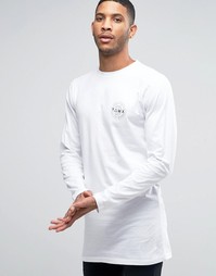 Удлиненный лонгслив Friend or Faux Calviston - Белый