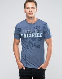 Футболка с графическим принтом Celio - Синий