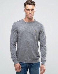 Серый хлопковый джемпер с круглым вырезом Lyle &amp; Scott - Серый