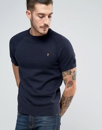 Джемпер с короткими рукавами-реглан Farah Ethan - Темно-синий